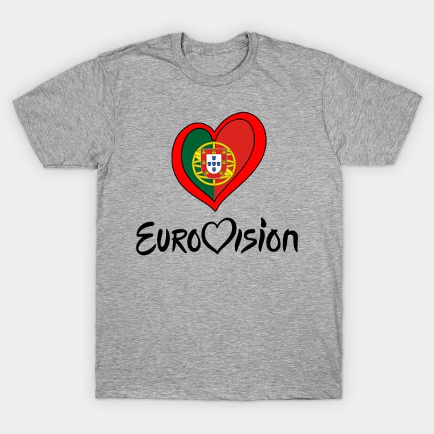 Eurovision Portugal Heart T-Shirt by Rebus28